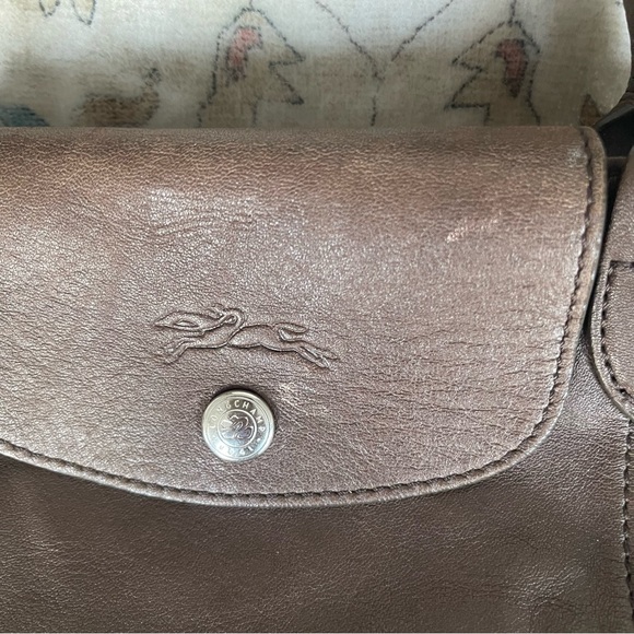 Longchamp Dark Brown LePliage Cuir Leather Tote - Picture 14 of 15